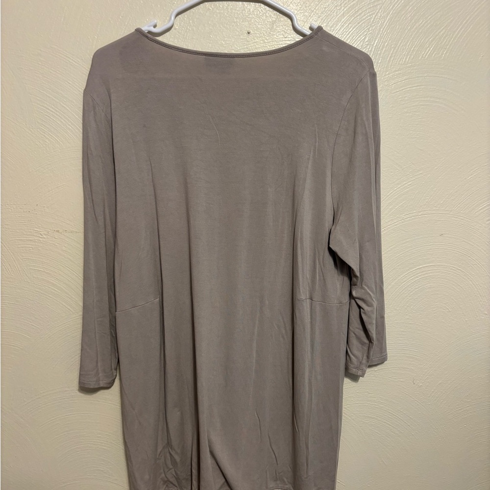 J. Jill Wearever Collection L Petite Taupe Knit Tunic - Picture 8 of 8